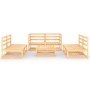 Juego de muebles de jardín 7 piezas madera maciza de pino de , Conjuntos de jardín - Ref: Foro24-3075414, Precio: 411,98 €, D...