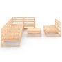 Juego de muebles de jardín 9 piezas madera maciza de pino de , Conjuntos de jardín - Ref: Foro24-3075629, Precio: 532,01 €, D...