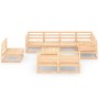 Juego de muebles de jardín 9 piezas madera maciza de pino de , Conjuntos de jardín - Ref: Foro24-3075629, Precio: 532,01 €, D...