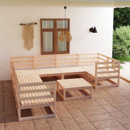 Juego de muebles de jardín 9 piezas madera maciza de pino de , Conjuntos de jardín - Ref: Foro24-3075979, Precio: 537,76 €, D...