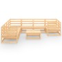 Juego de muebles de jardín 9 piezas madera maciza de pino de , Conjuntos de jardín - Ref: Foro24-3075979, Precio: 537,76 €, D...