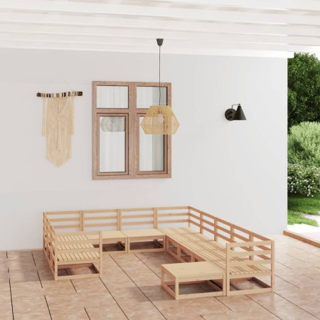 Juego de muebles de jardín 11 piezas madera maciza de pino de , Conjuntos de jardín - Ref: Foro24-3076034, Precio: 683,47 €, ...