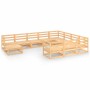 Juego de muebles de jardín 11 piezas madera maciza de pino de , Conjuntos de jardín - Ref: Foro24-3076034, Precio: 683,47 €, ...