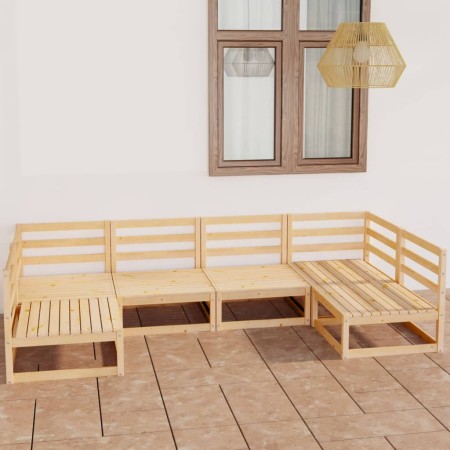 Juego de muebles de jardín 6 piezas madera maciza de pino de , Conjuntos de jardín - Ref: Foro24-3076119, Precio: 360,29 €, D...