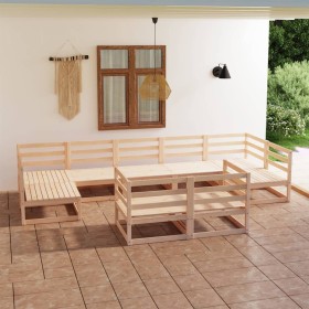 Juego de muebles de jardín 9 piezas madera maciza de pino de , Conjuntos de jardín - Ref: Foro24-3076199, Precio: 536,89 €, D...