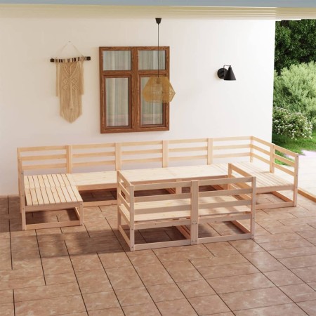 Juego de muebles de jardín 9 piezas madera maciza de pino de , Conjuntos de jardín - Ref: Foro24-3076199, Precio: 536,89 €, D...