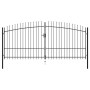 Puerta doble para valla con puntas de lanza 400x225 cm de , Puertas de jardín - Ref: Foro24-145741, Precio: 253,92 €, Descuen...