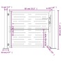 Puerta de jardín acero corten diseño cuadrado 105x80 cm de , Puertas de jardín - Ref: Foro24-153196, Precio: 142,82 €, Descue...