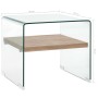 Mesa de centro de vidrio templado transparente 50x50x45 cm de , Mesas de centro - Ref: Foro24-284742, Precio: 176,19 €, Descu...