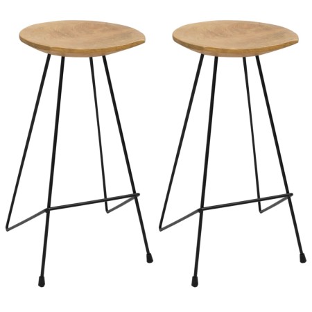 Taburetes de cocina 2 unidades madera maciza de teca de , Taburetes de cocina - Ref: Foro24-285203, Precio: 192,70 €, Descuen...