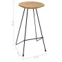 Taburetes de cocina 2 unidades madera maciza de teca de , Taburetes de cocina - Ref: Foro24-285203, Precio: 192,70 €, Descuen...