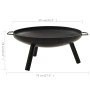 Brasero de acero 70x59x28 cm de , Chimeneas - Ref: Foro24-313346, Precio: 79,62 €, Descuento: %