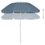 Sombrilla de playa azul 300 cm de , Sombrillas - Ref: Foro24-314716, Precio: 37,98 €, Descuento: %
