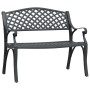 Banco de jardín de aluminio fundido negro 102 cm de , Bancos de jardín - Ref: Foro24-317748, Precio: 219,69 €, Descuento: %