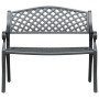 Banco de jardín de aluminio fundido negro 102 cm de , Bancos de jardín - Ref: Foro24-317748, Precio: 219,69 €, Descuento: %