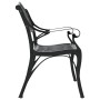 Banco de jardín de aluminio fundido negro 102 cm de , Bancos de jardín - Ref: Foro24-317748, Precio: 219,69 €, Descuento: %