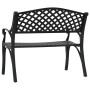 Banco de jardín de aluminio fundido negro 102 cm de , Bancos de jardín - Ref: Foro24-317748, Precio: 219,69 €, Descuento: %