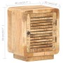 Mesita de noche de madera de mango rugosa 40x30x50 cm de , Mesitas de noche - Ref: Foro24-320462, Precio: 114,56 €, Descuento: %