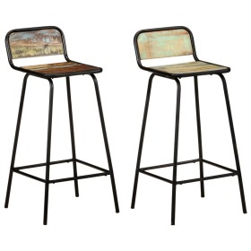 Taburetes de cocina 2 unidades madera maciza reciclada de , Taburetes de cocina - Ref: Foro24-321954, Precio: 194,98 €, Descu...