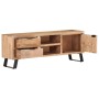 Mueble de TV madera maciza acacia borde natural 120x30x42 cm de , Muebles TV - Ref: Foro24-323518, Precio: 307,75 €, Descuent...