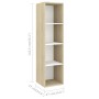 Muebles de salón de pared 4 piezas blanco y roble Sonoma de , Muebles TV - Ref: Foro24-3079894, Precio: 254,62 €, Descuento: %