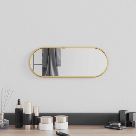Espejo de pared ovalado dorado 40x15 cm de , Espejos - Ref: Foro24-348195, Precio: 21,55 €, Descuento: %