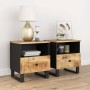 Mesitas de noche 2 uds madera maciza mango madera contrachapada de , Mesitas de noche - Ref: Foro24-350649, Precio: 140,65 €,...