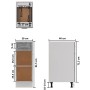 Armario bajo cajón madera ingeniería gris hormigón 30x46x81,5cm de , Armarios de cocina - Ref: Foro24-801208, Precio: 81,81 €...