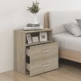 Mesita de noche roble Sonoma 50x32x60 cm de , Mesitas de noche - Ref: Foro24-803278, Precio: 56,02 €, Descuento: %