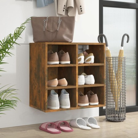 Mueble zapatero color roble ahumado 52,5x30x50 cm de , Armarios y almacenamiento - Ref: Foro24-820508, Precio: 43,50 €, Descu...