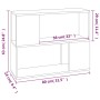 Estantería/divisor de espacios gris Sonoma 80x24x63 cm de , Muebles TV - Ref: Foro24-826645, Precio: 33,65 €, Descuento: %