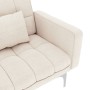 Sofá cama de tela color crema de , Sofás - Ref: Foro24-247216, Precio: 478,81 €, Descuento: %