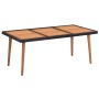 Set de comedor de jardín 7 pzas ratán sintético negro y marrón de , Conjuntos de jardín - Ref: Foro24-44077, Precio: 614,93 €...