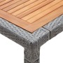 Mesa de jardín ratán PE y madera acacia gris 200x200x74 cm de , Mesas de jardín - Ref: Foro24-46137, Precio: 343,94 €, Descue...