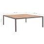 Mesa de jardín ratán PE y madera acacia gris 200x200x74 cm de , Mesas de jardín - Ref: Foro24-46137, Precio: 343,94 €, Descue...