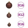 Lote de bolas de Navidad 100 uds marrón/bronce/dorado 3/4/6 cm de , Adornos festivos - Ref: Foro24-245714, Precio: 30,07 €, D...