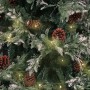 Árbol de Navidad con luces y piñas PVC PE verde y blanco 225 cm de , Arboles de navidad - Ref: Foro24-3094566, Precio: 256,22...