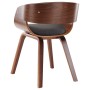Silla de comedor madera curvada y tela gris de , Sillas de comedor - Ref: Foro24-283111, Precio: 218,11 €, Descuento: %