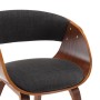 Silla de comedor madera curvada y tela gris de , Sillas de comedor - Ref: Foro24-283111, Precio: 218,11 €, Descuento: %