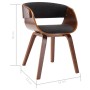 Silla de comedor madera curvada y tela gris de , Sillas de comedor - Ref: Foro24-283111, Precio: 218,11 €, Descuento: %