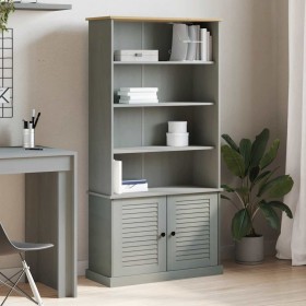 Librería VIGO madera maciza de pino gris 85x35x170 cm de , Librerías y estanterías - Ref: Foro24-353198, Precio: 233,74 €, De...