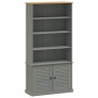 Librería VIGO madera maciza de pino gris 85x35x170 cm de , Librerías y estanterías - Ref: Foro24-353198, Precio: 233,74 €, De...