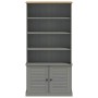 Librería VIGO madera maciza de pino gris 85x35x170 cm de , Librerías y estanterías - Ref: Foro24-353198, Precio: 233,74 €, De...