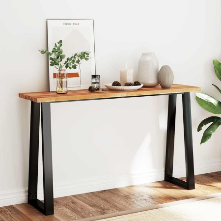 Mesa consola con borde vivo madera maciza acacia 140x40x80 cm de , Mesas auxiliares - Ref: Foro24-353297, Precio: 171,14 €, D...