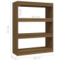 Estantería divisor de espacios pino marrón miel 100x30x103 cm de , Librerías y estanterías - Ref: Foro24-808216, Precio: 61,5...
