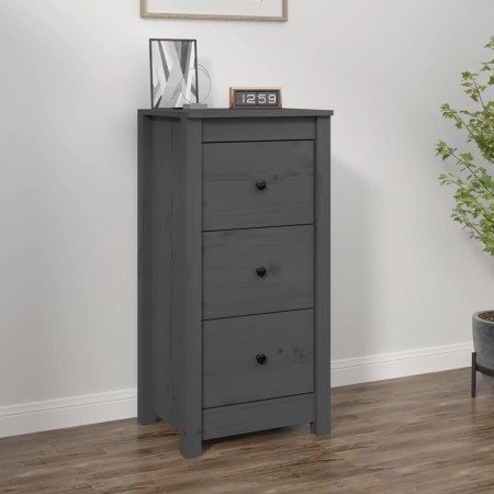 Aparador de madera maciza de pino gris 40x35x80 cm de , Aparadores - Ref: Foro24-813743, Precio: 77,92 €, Descuento: %