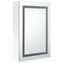Armario de baño con espejo LED blanco brillante 50x13x70 cm de vidaXL, Tocadores de baño - Ref: Foro24-326494, Precio: 158,57...