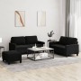Juego de sofás con cojines 3 piezas terciopelo negro de , Sofás - Ref: Foro24-3201511, Precio: 496,31 €, Descuento: %
