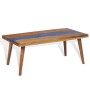 Mesa de centro de resina de teca 100x50x40 cm de , Mesas de centro - Ref: Foro24-245067, Precio: 285,12 €, Descuento: %