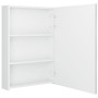 Armario de baño con espejo LED blanco brillante 50x13x70 cm de vidaXL, Tocadores de baño - Ref: Foro24-326494, Precio: 158,57...